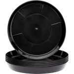 Garronda soucoupes pour pots horticulture ronds gd - 0026 (5 pi�ces noir, ? 18 cm h 3, 5 cm)