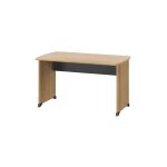 Gautier - bureau droit chne l 120 x p 80 cm pitement plein bois - jazz