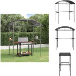 Gazebo bbq et étagères latérales anthracite 220x115x230cm acier - abri barbecue - gazebo barbecue - parasol ... Gazebo bbq et étagères latérales anthracite 220x115x230cm acier - abri barbecue - gazebo barbecue - parasol ...