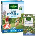 Gazon ultra rsistant - label rouge - 1 kg + gazon japonais - 4 m - mlange de fleurs vilmorin