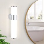Gbly lampe de miroir de salle de bain � led - applique murale de salle de bain 6w 30cm �tanche ip44 chrome ...