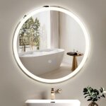 Gbly miroir salle de bain avec �clairage - miroir de salle de bain led miroir mural rond salle de bain ...