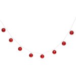 Guirlande lumineuse int�rieur boule disco rouge 10 led blanc chaud l 165 cm - feeric christmas