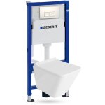 Geberit duofix basic support bti - support + lavita wc lago suspendu blanc sans bord + panneau de commande ...