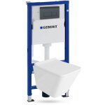 Geberit duofix basic support bti - support + lavita wc lago suspendu blanc sans bord + panneau de commande ...