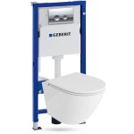 Geberit duofix basic support bti - support + lavita wc sofi one suspendu blanc sans bord + panneau de ...