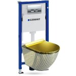 Geberit duofix basic support b�ti - support + lavita wc sofi slim gold never die suspendu sans bord + ...