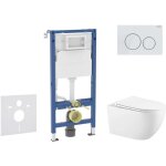 Geberit duofix - set bti - support, cuvette gaia et abattant softclose, plaque de dclenchement delta20, ...