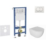 Geberit ? set b�ti - support wc suspendu avec cuvette rimless oudee et abattant softclose ? plaque d�clencheme ...