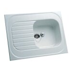 Geberit - evier  poser rversible redon 1cuve + gouttoir 100x60 blanc