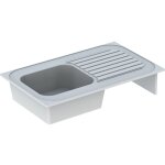 Geberit - evier  poser rversible redon 1cuve + gouttoir 100x60 blanc