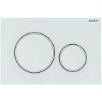 Geberit sigma20 - plaque de dclenchement 2 touches, blanc mat / blanc 115. 882. 01. 1