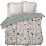 Altobuy - gedeon - couette imprime motifs hrisson 240x220 cm + 2 taies d'oreiller 60x60 cm