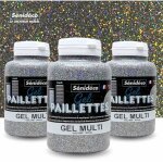 Gel paillettes - lot 3 pots multicolor 200 ml