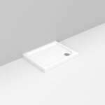 Receveur de douche antid�rapant en c�ramique 70x90 cm ? rectangulaire ? surface �maill�e blanche ? orifice ...