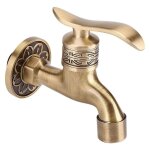 Gotrays - gnrique robinet laiton antique en laiton poigne lessive salle de bains montage mural lave ...