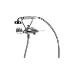 Gessi - venti20 robinetterie de baignoire 2 trous, avec flexible et Gessi - venti20 robinetterie de baignoire 2 trous, avec flexible et