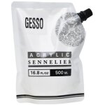 Gesso - blanc - appr�t pour peinture acrylique - sennelier - sachet de 500ml