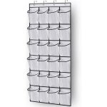 Gestionnaire de chaussures sur la porte gain de place rangement de chaussures sur la porte 24 poches ...