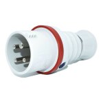 Prise mobile gewiss 3p + t 16a ip44 rouge 380v gw60008h