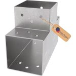 Gezu impex connecteur de poteau galvanis� � chaud 91 x 91 mm attache poteaux pour charpente support pergola ...