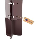 Gezu impex pied de poteau � sceller dans le b�ton 75 x 75 mm rev�tement poudre support de poteau � boulonner ...