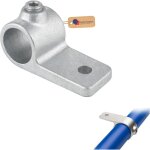 Plaque de collier simple face �27 mm galvanis� � chaud argent ? raccord de collier de tube ? raccord ...