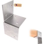 Support mural pergola 121 x 121 mm ? galvanis� � chaud ? connecteur plat robuste pour poutres bois et ...