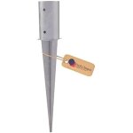Gezu impex support de poteau � enfoncer galvanis� � chaud ? 81 x 600 mm ronds douille piquet cloture ...