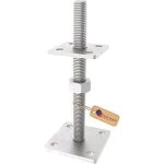 Gezu impex support de poteau galvanis� � chaud 80 x 80 mm 30 - 80 mmhauteur reglable platine bois pied ...