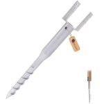 Gezu impex support de poteau en u avec broche spirale 76 x 865 mm douille de sol � visser support de ...