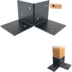 Gezu impex support de sol pergola 121x121mm rev�tement en poudre anthracite kit pergola en bois plaques ...