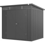 Gfp primeyard abri de jardin en m�tal 180x120x205 cm armoire de jardin anthracite