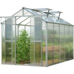 Gfp serre picco 5 cadre aluminium 179 x 322 cm panneaux en polycarbonate de 6 mm