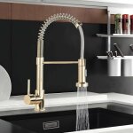 S - giant - robinet cuisine nickel bross mitigeur cuisine avec douchette 360 robinet d'vier  arc ...