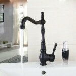 S - giant - robinet de cuisine noir bec pivotant  360mitigeur evier robinet de cuisine noir vintage ...