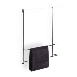 Giese serveur badetuchhalter 11858 - 14 noir mat, fixation sur paroi en verre, 2 porte - serviettes de ...