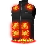 Gilet chauffant pour homme et femme : gilet chauffant usb lger avec 3 niveaux de temprature et 15 zones ...