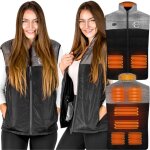 Gilet chauffant sans manches usb pour femme et homme, noir, chaud, taille xxl. gilet chauffant noir et ...