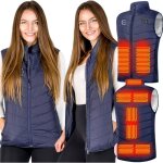 Gilet chauffant sans manches usb femme / homme printemps bleu marine taille xl