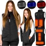 Gilet chauffant sans manches usb femme homme veste matelass�e noire l gilet chauffant noir taille xl