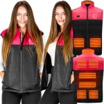 Gilet chauffant usb sans manches homme femme matelass noir rouge gilet chauffant taille l noir et rouge ...