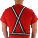 Gilet réfléchissant avec sangles de suspension / noir / Gilet réfléchissant avec sangles de suspension / noir /