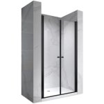Saniverre - gina - black porte de douche h180 x l. 88 � 92 cm verre transparent
