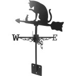 Girouette en acier inoxydable jardin girouette chat souris en forme de pieu ornement indicateur de direction ...
