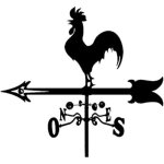 Girouette, girouette coq, girouette dcorative, kit d'indicateur de direction du vent support mtallique ...