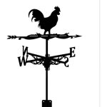 Girouette coq grand format pour jardin, ferme, cour et tonnelle.