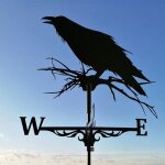 Girouette corbeau pour girouette dans une ferme extérieure girouette en acier avec support de toit, girouette ... Girouette corbeau pour girouette dans une ferme extérieure girouette en acier avec support de toit, girouette ...