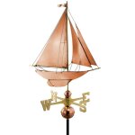 Girouette en cuivre voilier