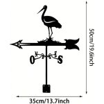 Girouette d�corative en forme de grue, install�e sur le toit, utilis�e comme girouette ext�rieure pour ...